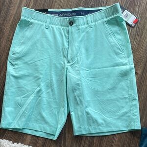 NWT Under Armour Men's Aqua Blue Golf Shorts